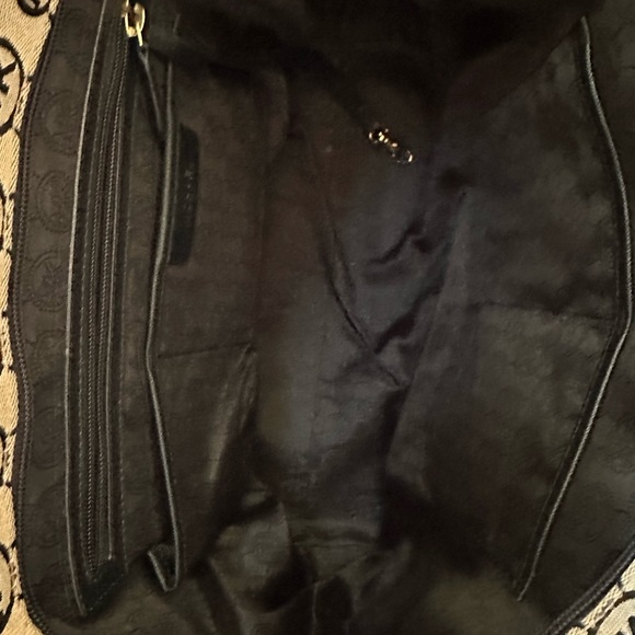 Michael Kors MK Signature Jet Set Tote Bag Large Purse Black / Brown - Picture 6 of 9